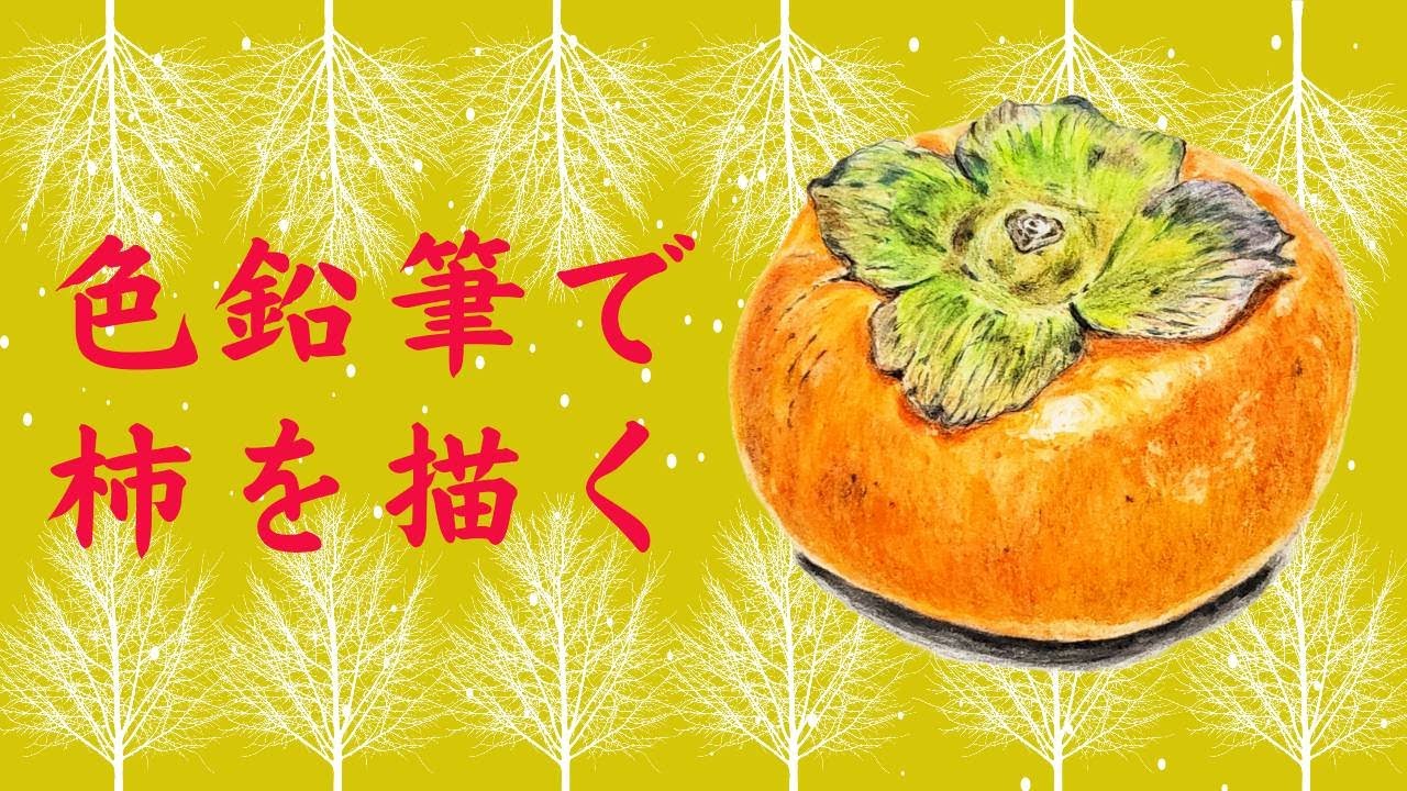 【色鉛筆】柿の描き方/イラストメイキング/colored pencil drawing/persimmon