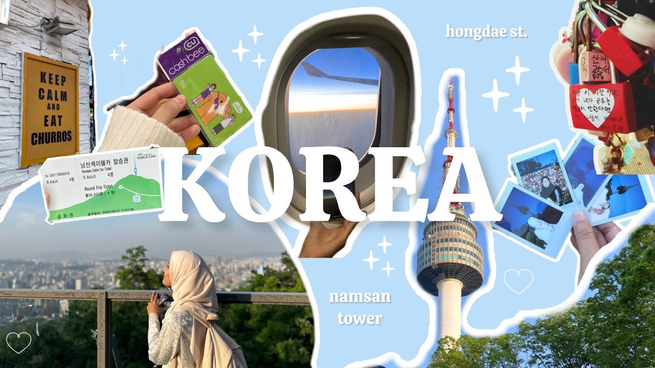 pt 1: travel vlog in korea 🇰🇷 | spring szn 🌸🌼 | hongdae | namsan tower | myeongdong