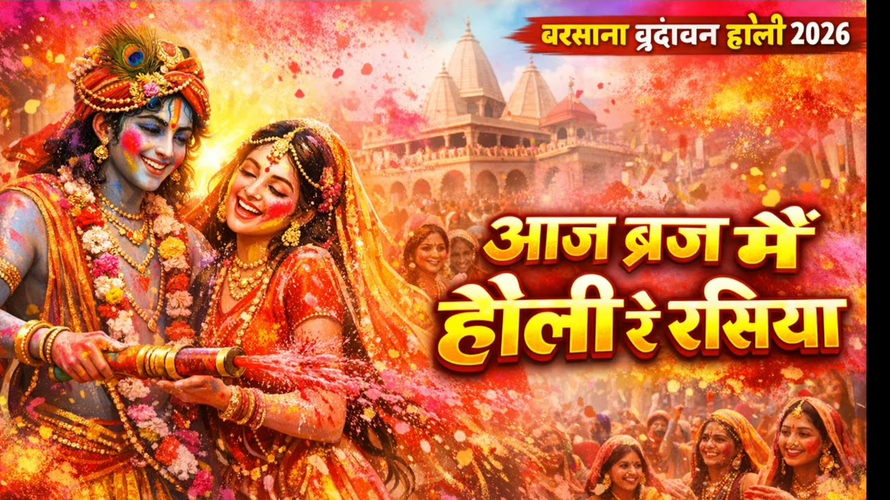 बरसाने की लठमार होली 2026 | आज फँसे कान्हा 😱 | Radha Krishna Holi Bhajan | Barsana Lathmar Holi