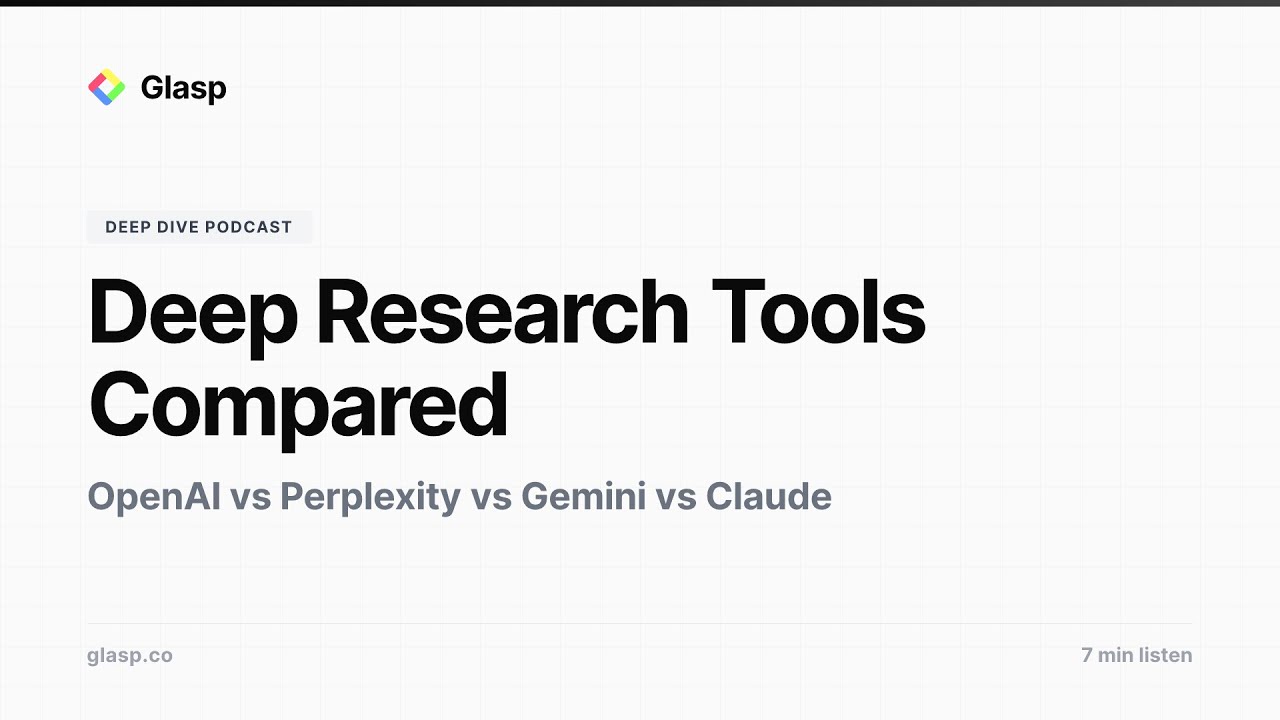 Deep Research Tools Compared: OpenAI vs Perplexity vs Gemini vs Claude