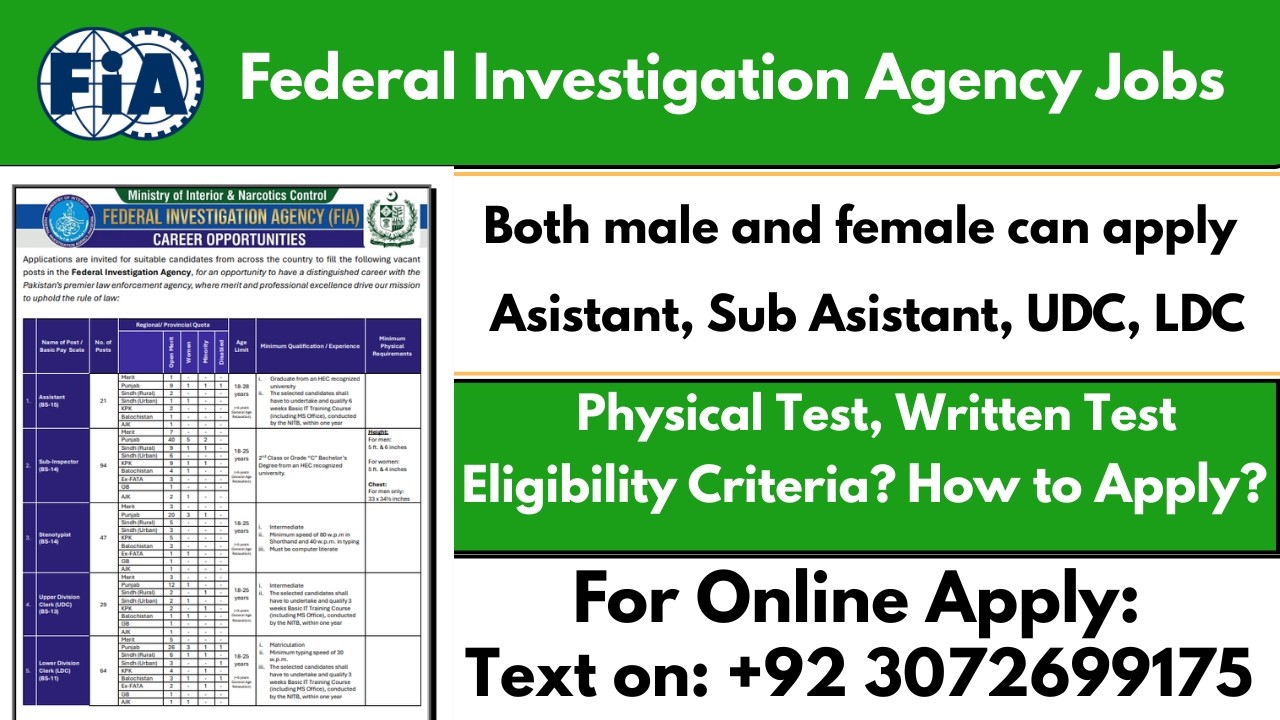 How to Apply for FIA Jobs? | Apply online Procedure | FIA Sub Inspector ASI UDC UDC | Apply Fees