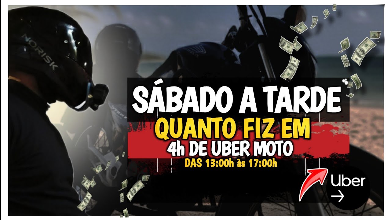 QUANTO FIZ RODANDO NO SÁBADO A TARDE POR 4h na UBER MOTO?