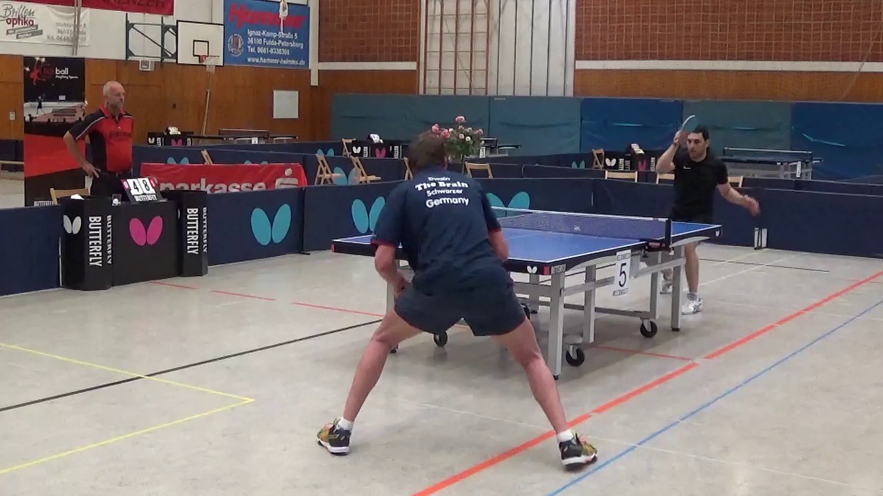 Finale Milchin vs Schwarzer  Clickball DM 20170625 Finals Fulda Stativ