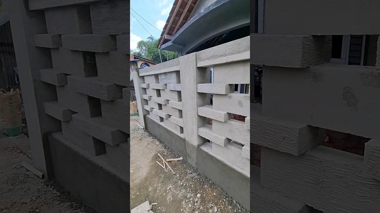 pagar rumah dari bata ringan tahap 70 %