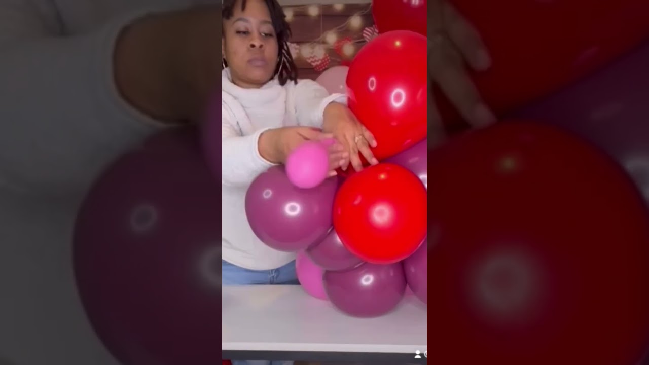 Creating an organic balloon column❤️