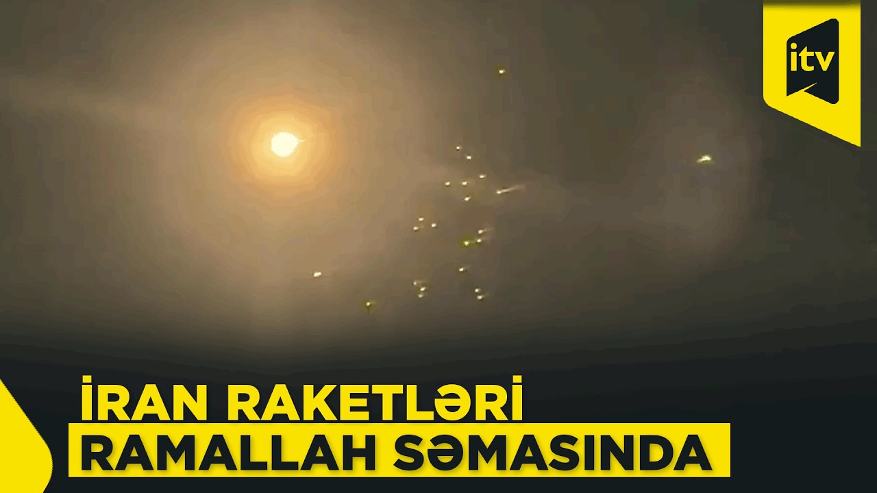 İrandan İsrailə qarşı qisas olaraq atılan raketlər Ramallah səmasında