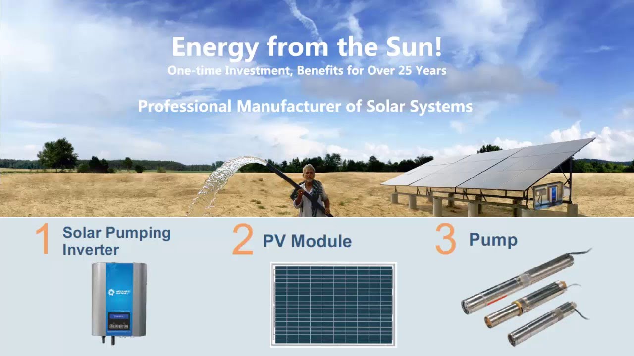 BOMBAS DE AGUA CON ENERGÍA SOLAR - MEGAWATT NEW ENERGY
