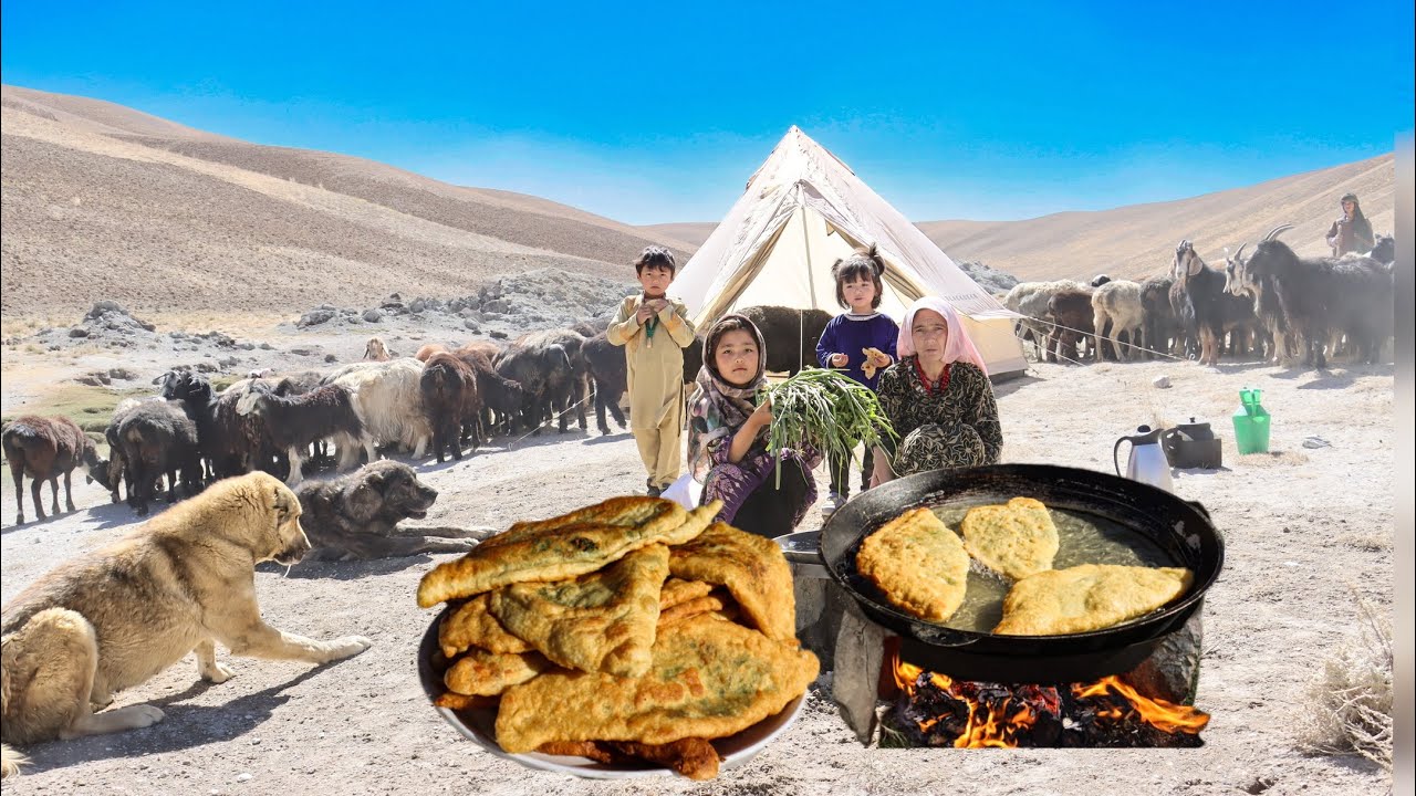 Shepherd's Life in the Highest Mountain of Afghanistan | Nomadic Family Cooking Traditional Food