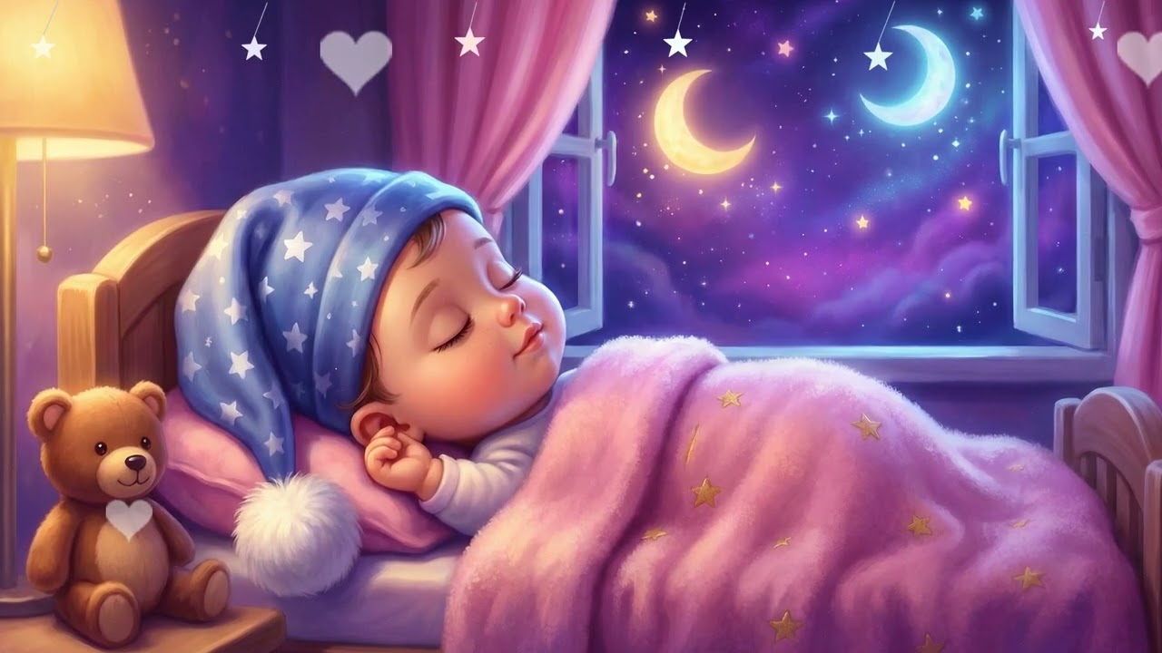 🌙 Rain & Slow Piano ☔ Baby Bedtime Calm