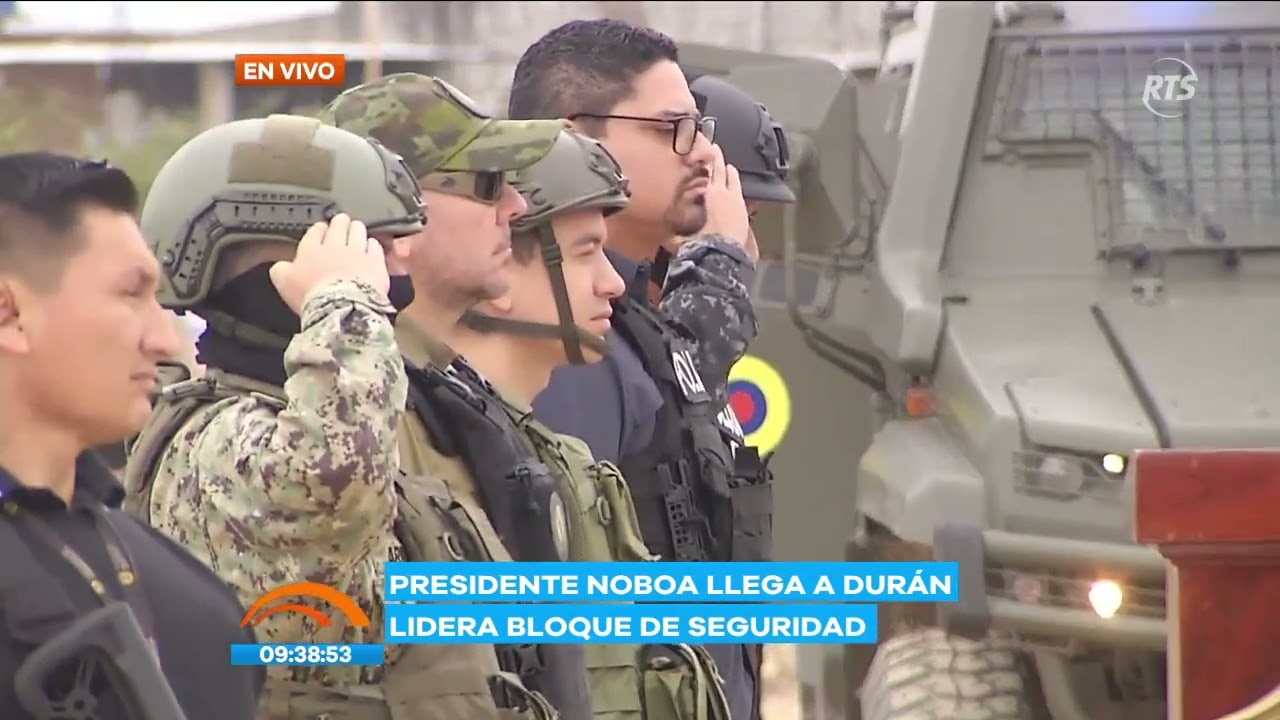 Daniel Noboa acompaña al bloque de seguridad en Durán
