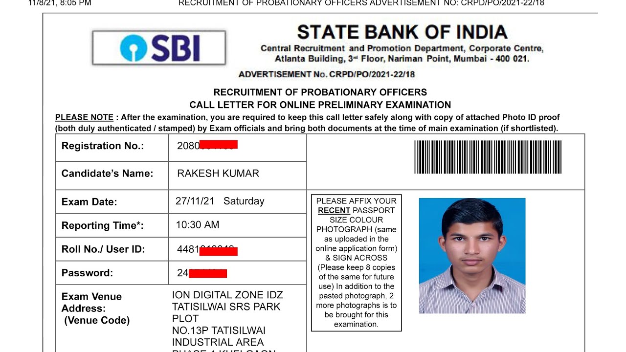 SBI PO Admit Card 2021 Kaise Download Kare ? How To Download SBi PO Admit Card 2021?