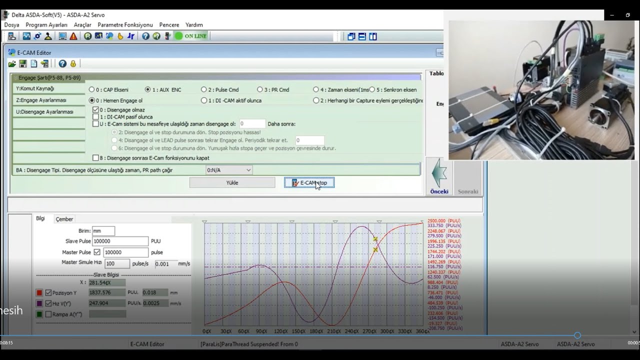 DELTA ASDA A2 SERVO İLE E-CAM UYGULAMASI (ENKODER TAKİBİ) #SizdenGelenler