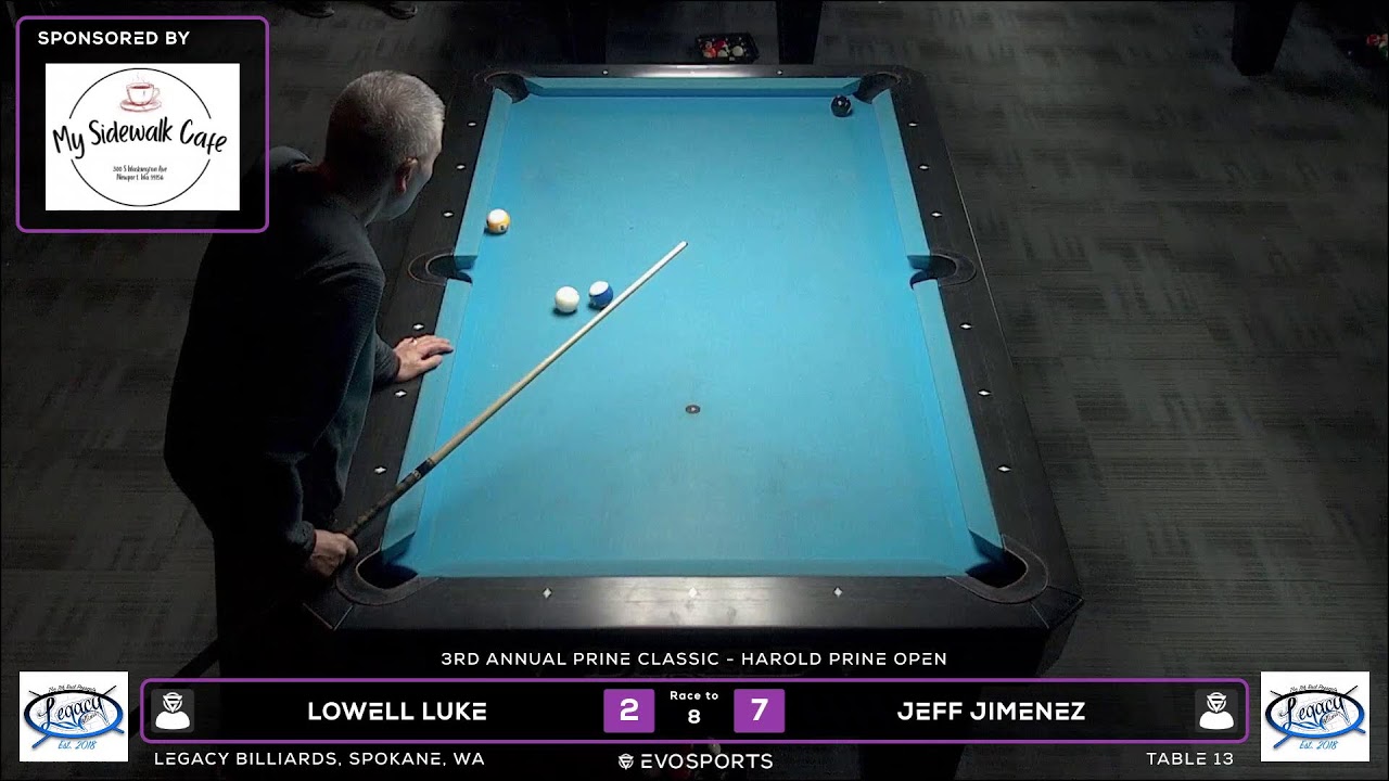 LOWELL LUKE vs JEFF JIMENEZ - LEGACY BILLIARDS - TABLE 13 | EvoSports