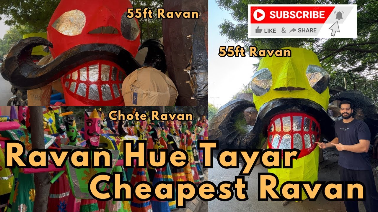 Khatarnak Ravan of Delhi 👺😮 | Full Coverage Ravan Market | Cheapest and Biggest Ravan with prices