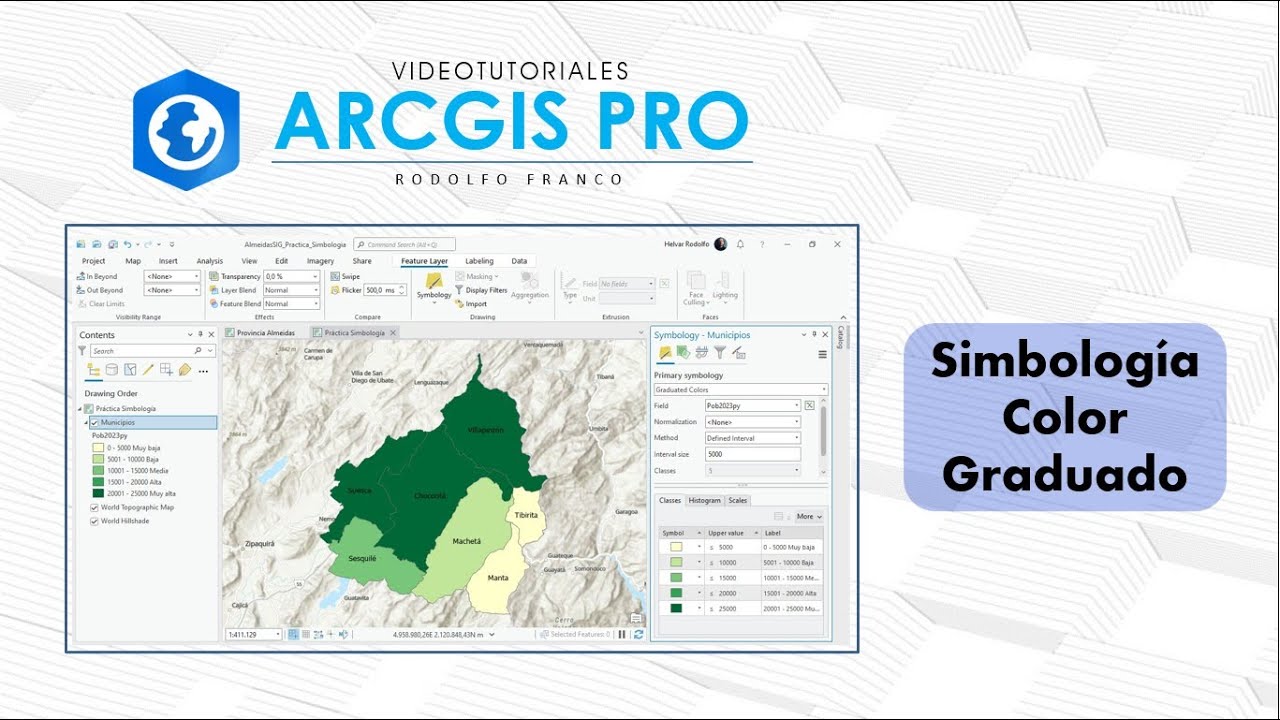 ArcGis Pro - Simbología Color graduado