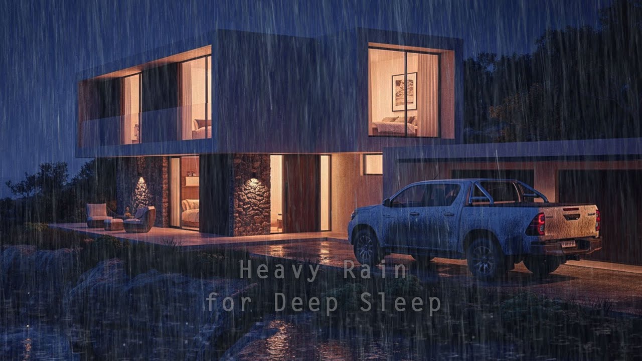 Peaceful Night Sleep 🌧️🌊 | Soothing Rain at a Cliffside Home by the Sea