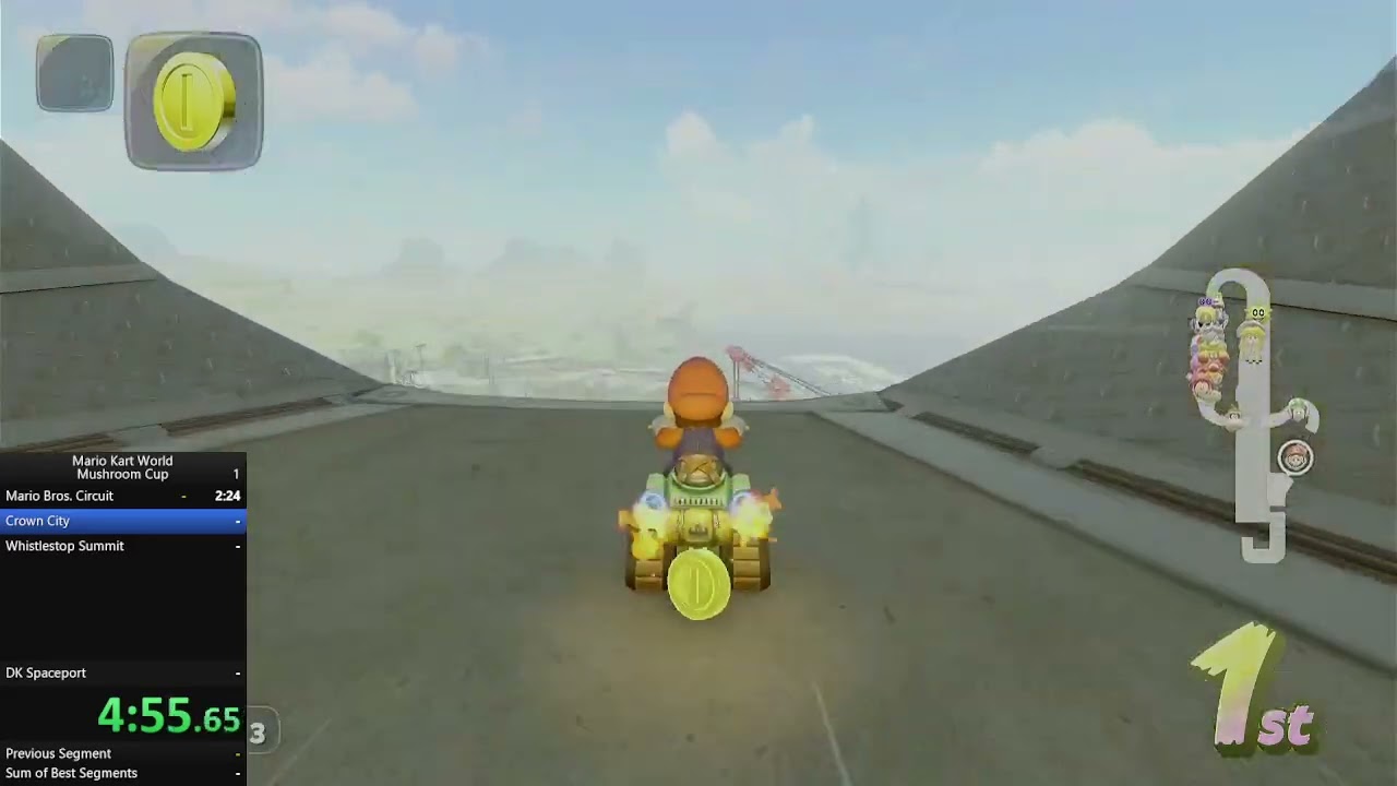 Mario Kart World Mushroom Cup Speedrun 11:34