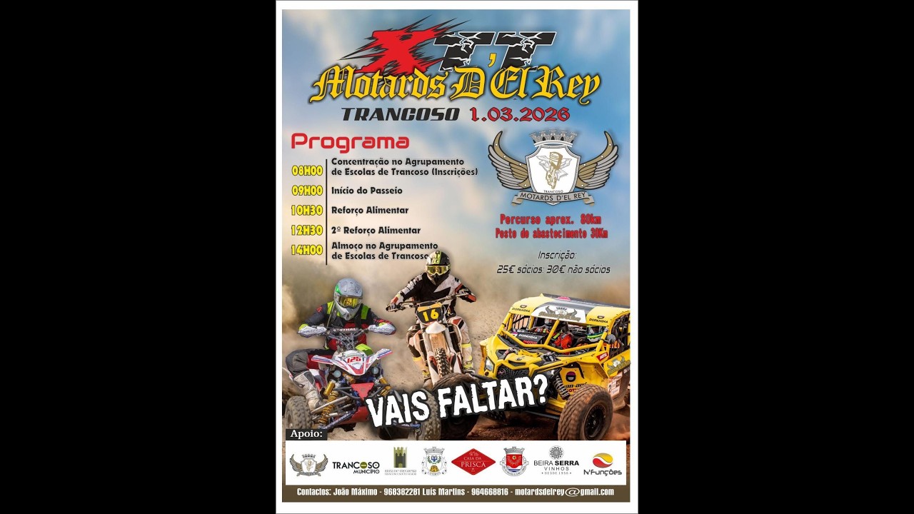 TT Motards Del Rey Trancoso 2026 1 Parte Passeio
