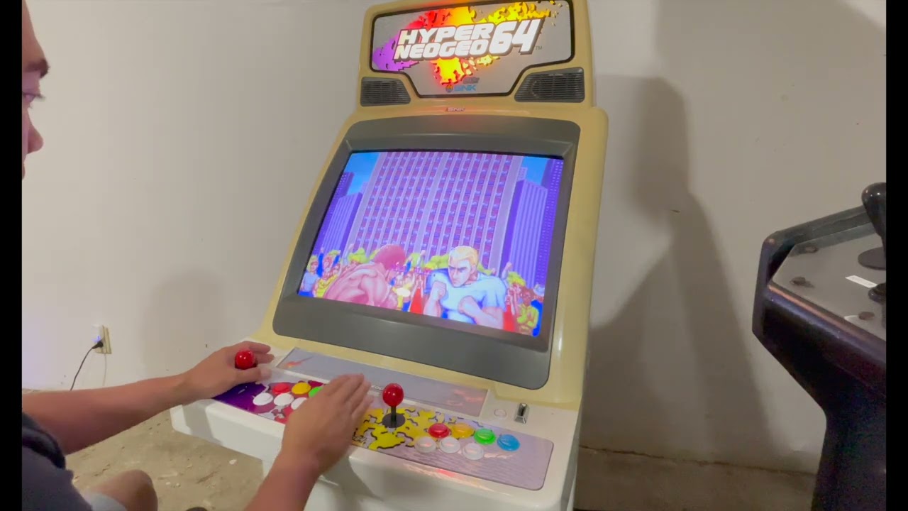 MiSTer test running on Japanese Arcade Candy Cabinet - Hyper Neo Geo 64