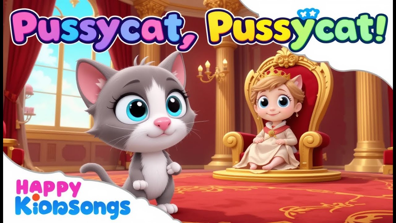 Pussycat, Pussycat – Full Nursery Rhyme | Fun Song for Kids by Happy Kiddo Songs