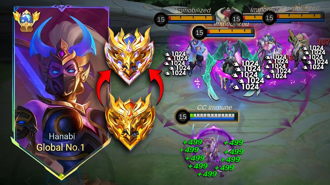 HOW TO PLAY HANABI IN SOLO RANK!? HANABI BEST BUILD 2024 TO RANK UP FASTER🔥 ( MUST TRY! )