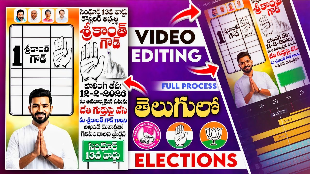 Muncipal elections video editing telugu elections video editing in alight motion in telugu