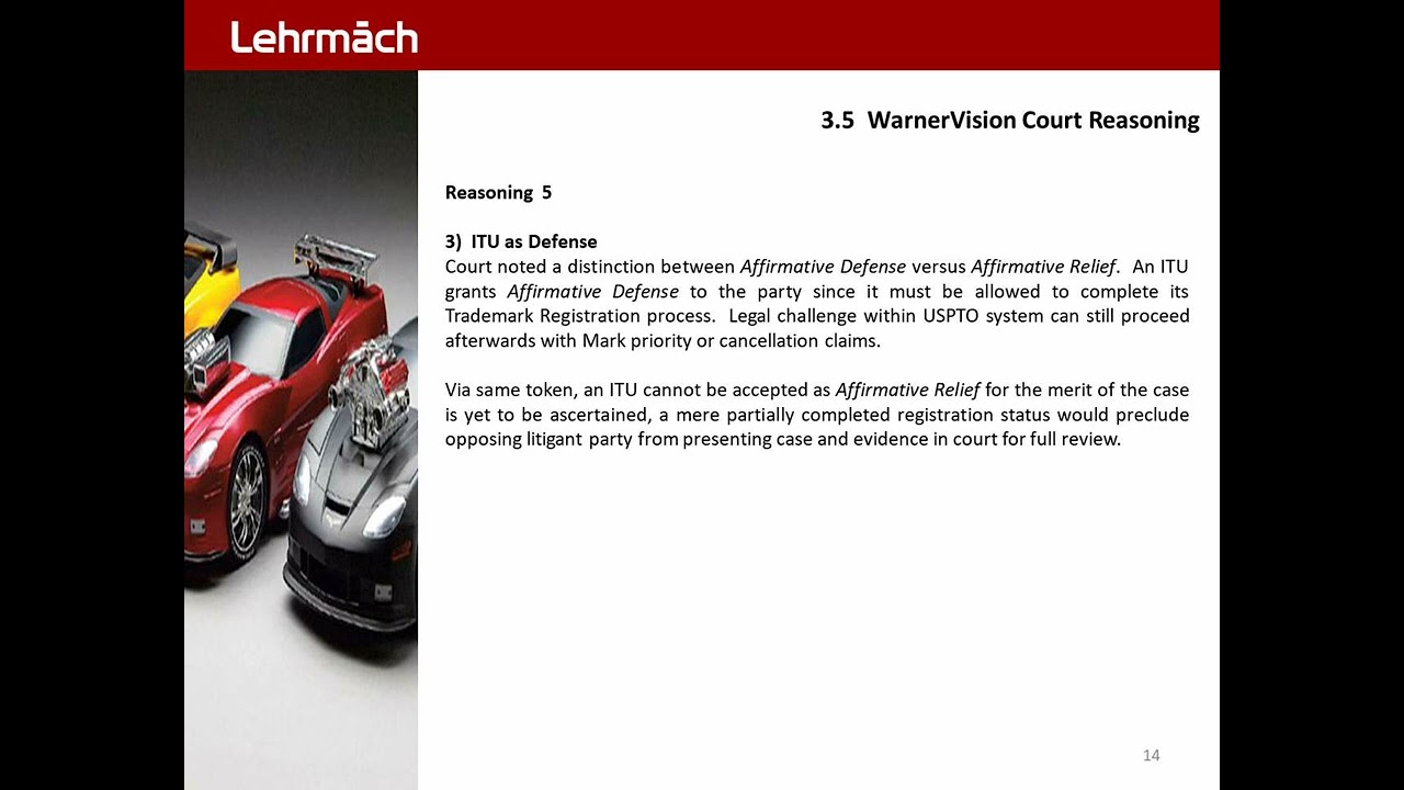 WarnerVision ITU 14.0 - Court Reasoning 5