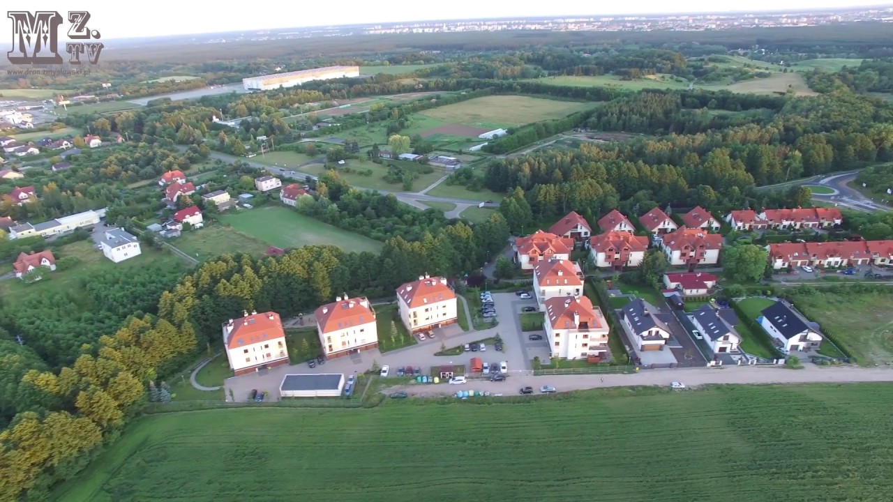 2017-07-04 - маленькая деревня Немч в Польше на беспилотнике - закат солнца на беспилотнике 4K