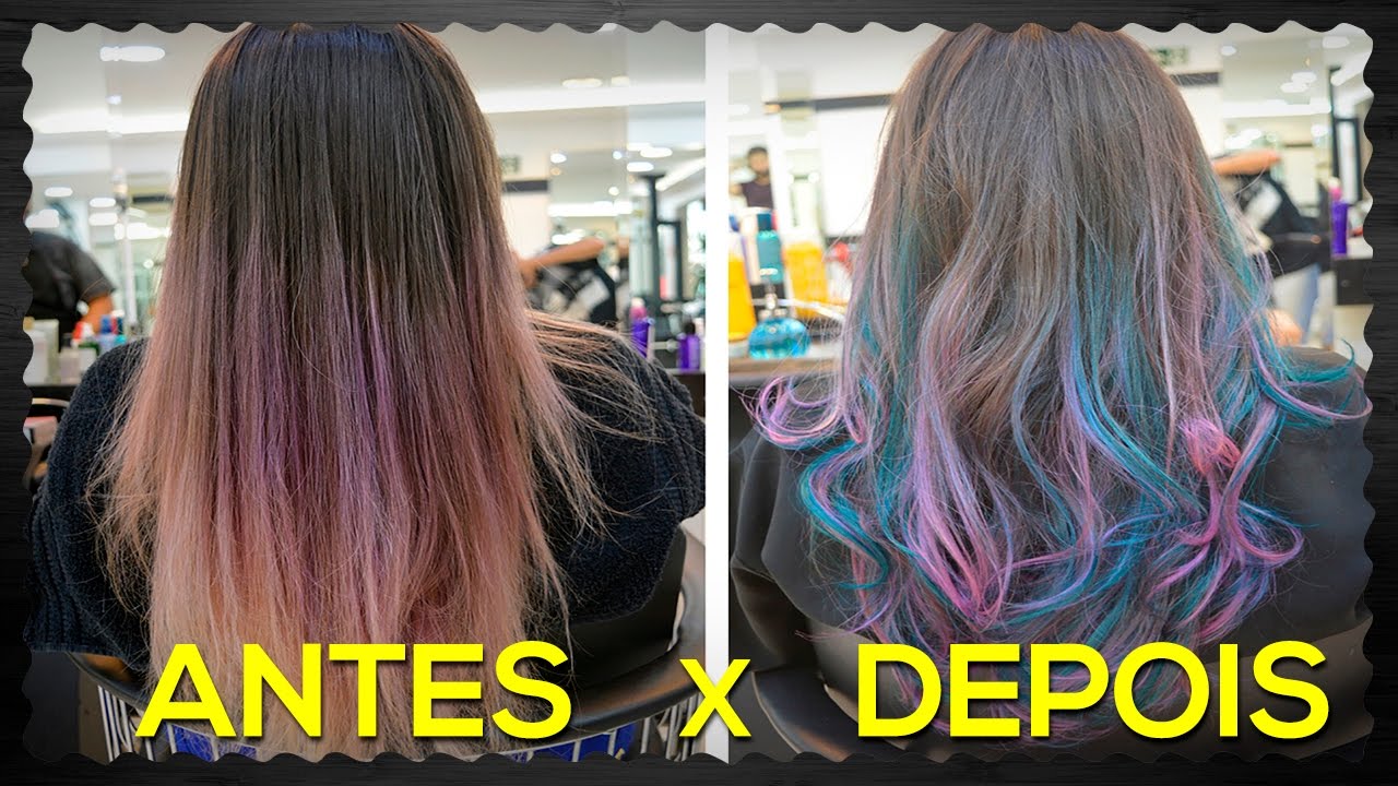 Mechas coloridas - V&iacute;deo transforma&ccedil;&atilde;o
