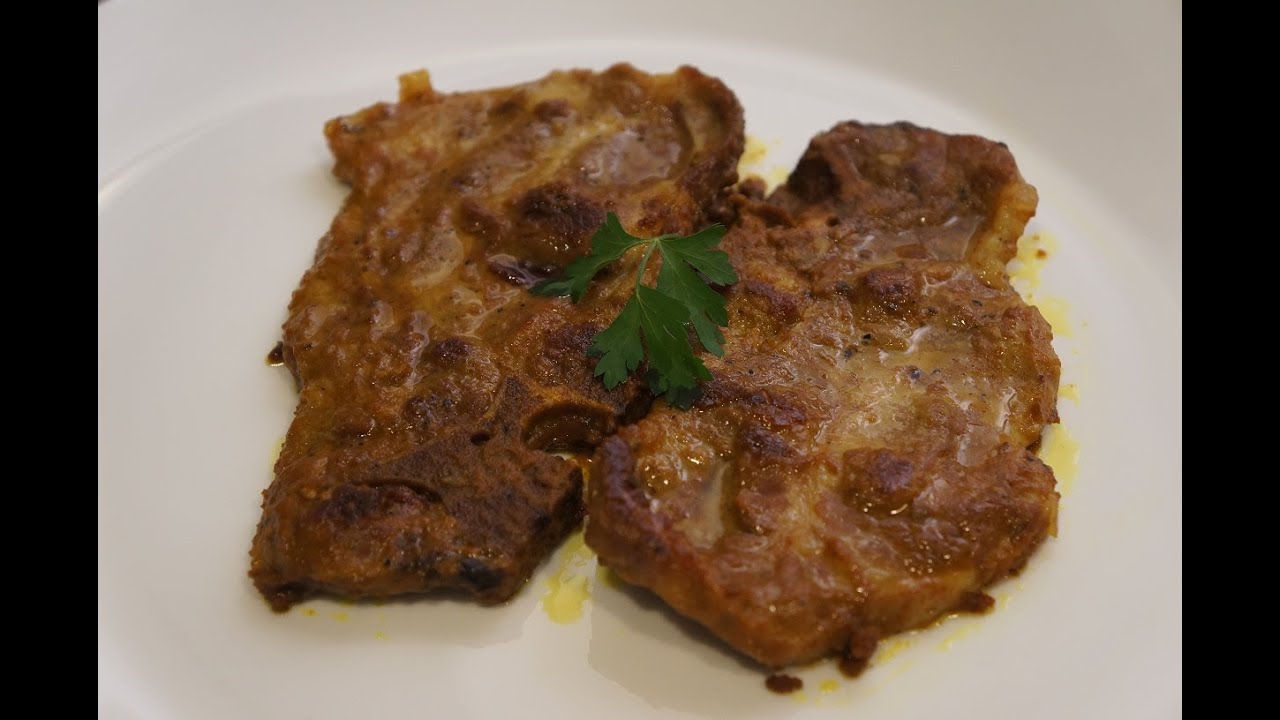 Chuletas de cerdo al curry