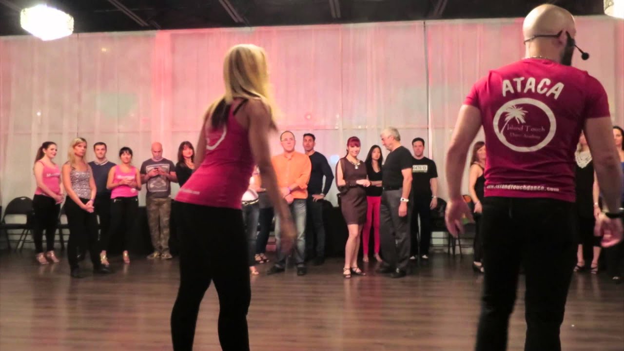 Bachata workshop with ''Ataca'' & ''La Alemana'' at the Island Touch night on January 3rd 2015