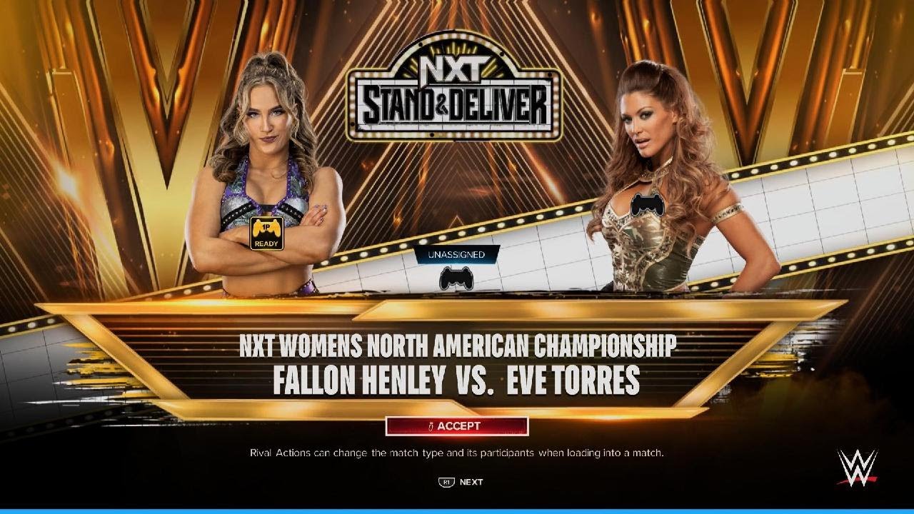 WWE 2K24 Eve Torres Vs Fallon Henley - North American Title - NXT: Stand and Deliver