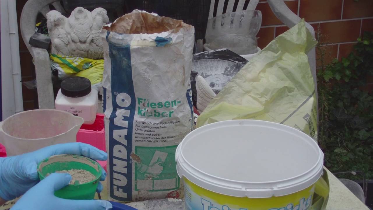 Beton giessen - DIY - Knetbeton - Das Rezept! Variante 2 - mit Fliesenkleber