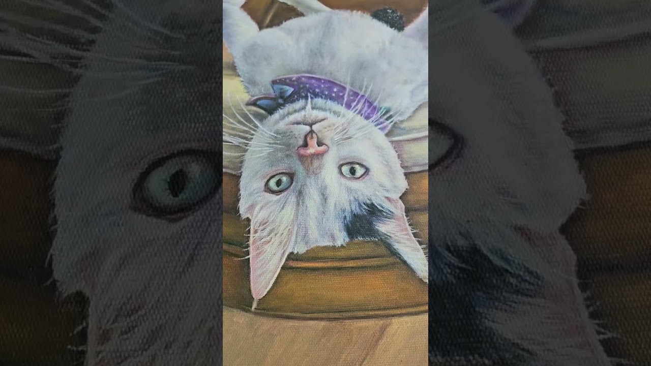 🩵 #artist #cats #catdrawing  #cutecat #painting  #paintings #animalartist #catpainting