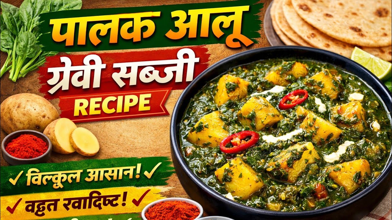 पालक आलू ग्रेवी सब्ज़ी 😋 | एकदम आसान रेसिपी | Live Cooking | Sakshi Ki Veg Rasoi