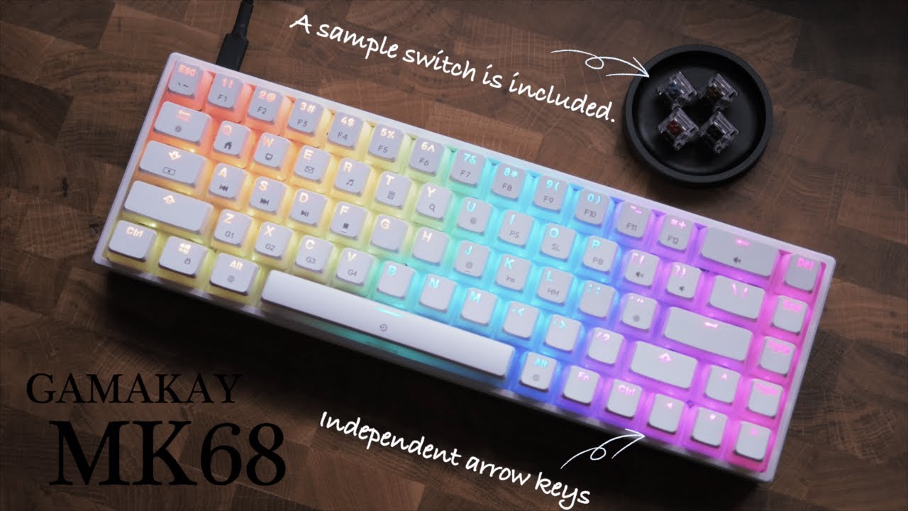 GamaKay MK68 Mechanical Keyboard | Unboxing, Typing Sounds, Review