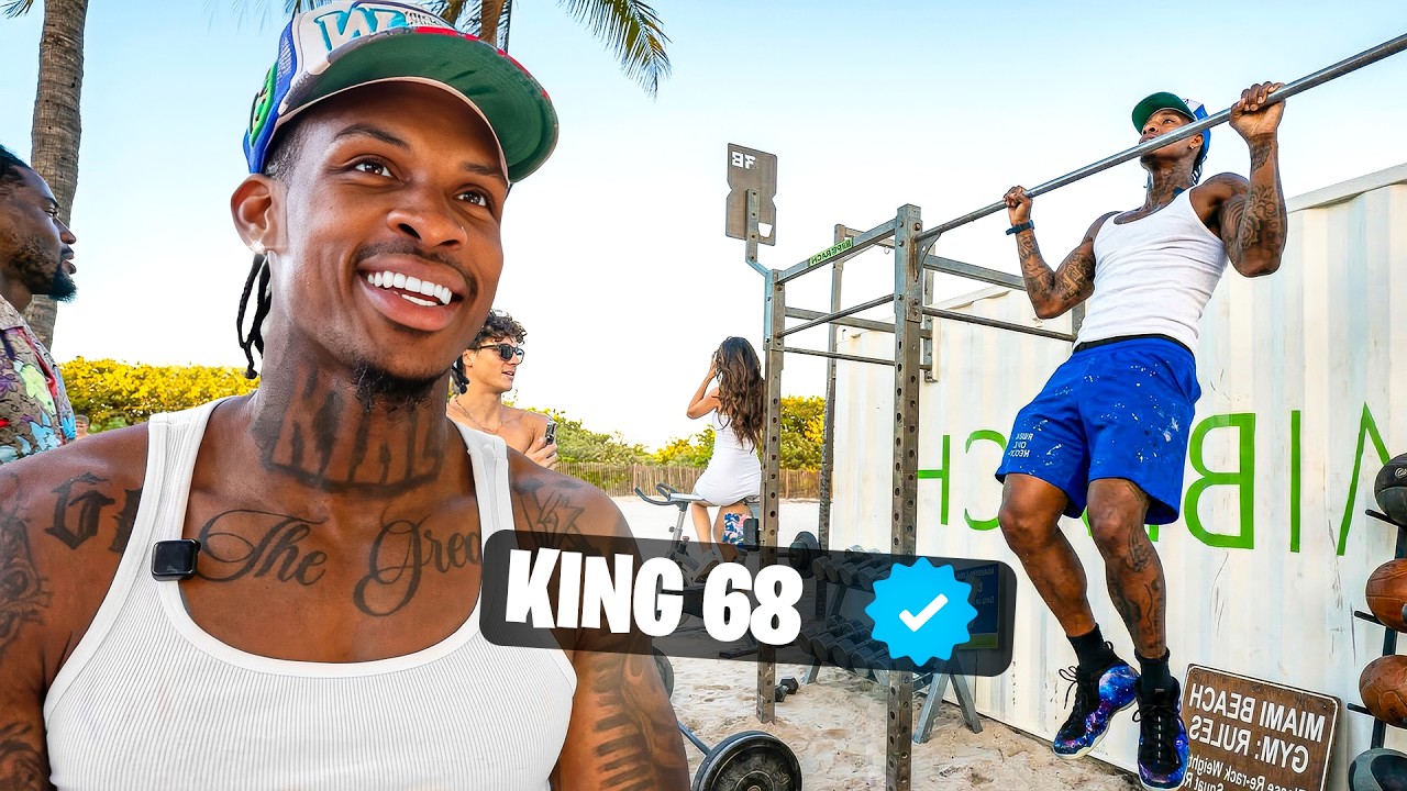 King68 тренируется на пляже Масл-Бич.