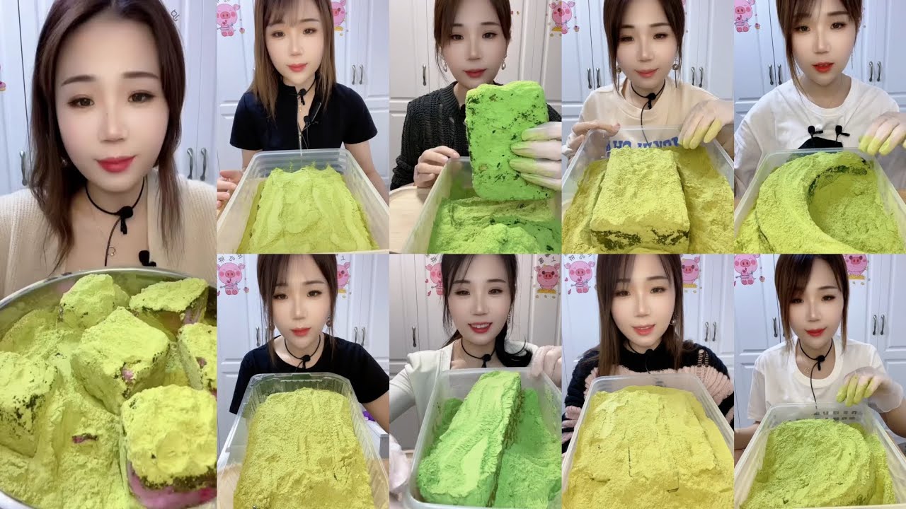 YY HEAVY MATCHA POWDER ICE EATING / SOFT & FOAM ICE EATING ASMR