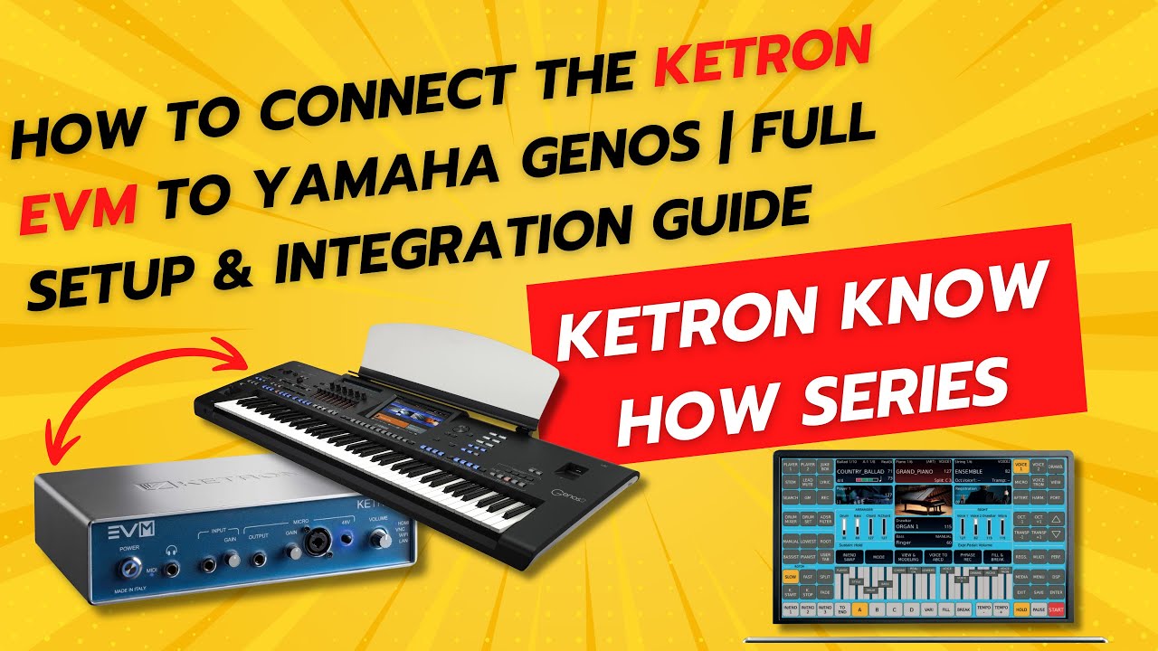 Using Ketron EVM with yamaha Genos 2 - Full Connection Walkthrough