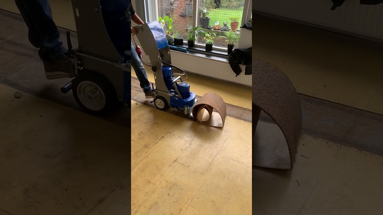 Kurkvloer verlijmd  schade verwijderen