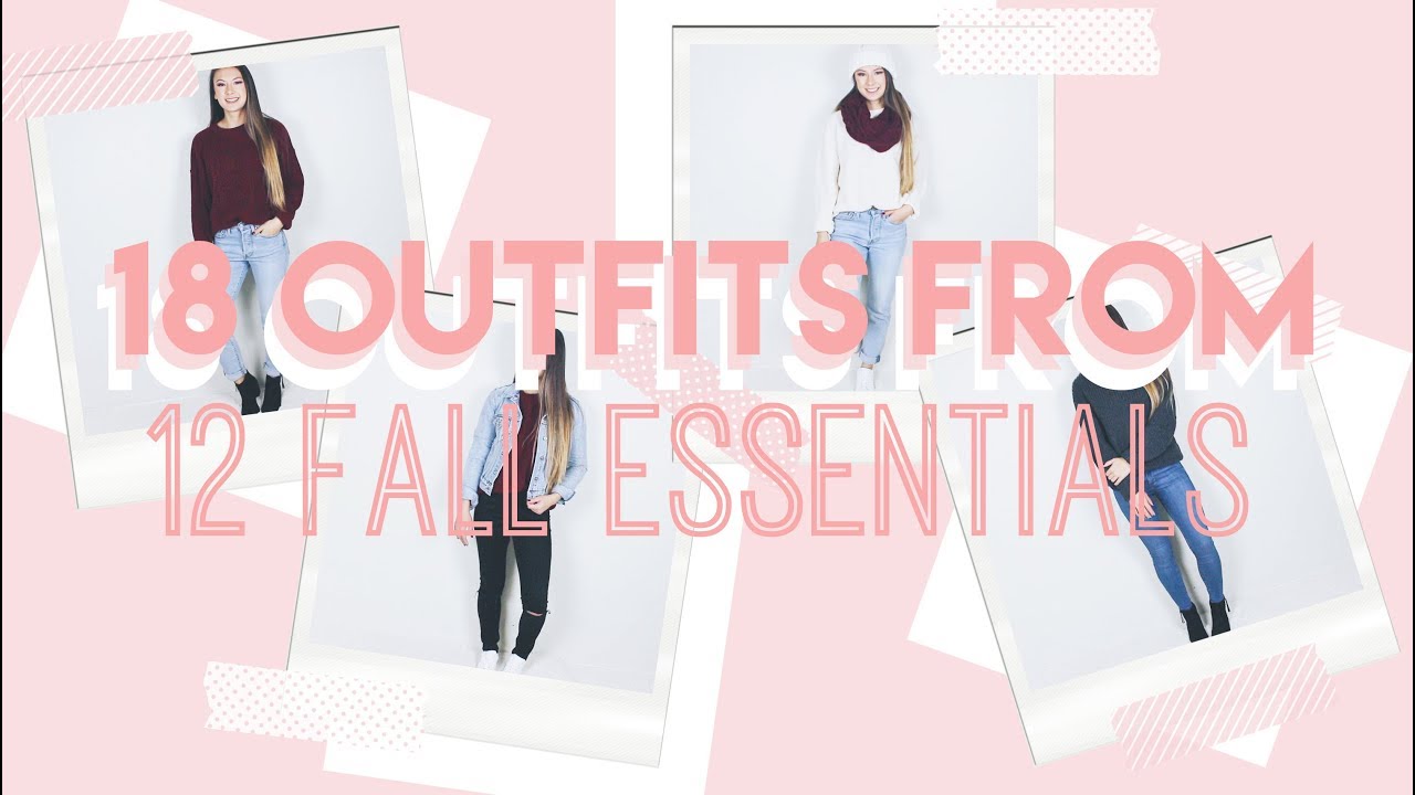 18 Casual Fall Outfits from ONLY 12 Clothes! // STARBUCKS GIVEAWAY ♡