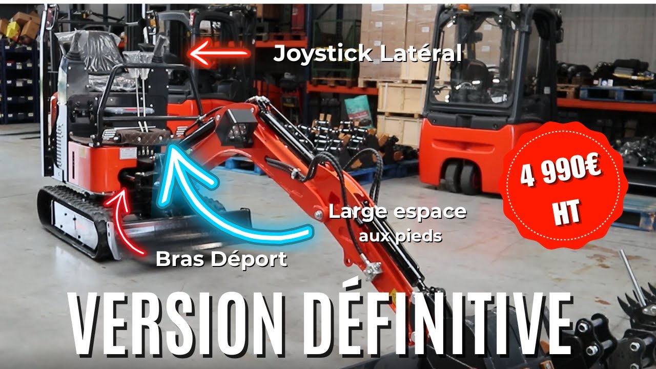 🚀Nouvelle TLS 1200 – La Mini-Pelle Pas Chère et Fiable, Maintenant avec Déport !).