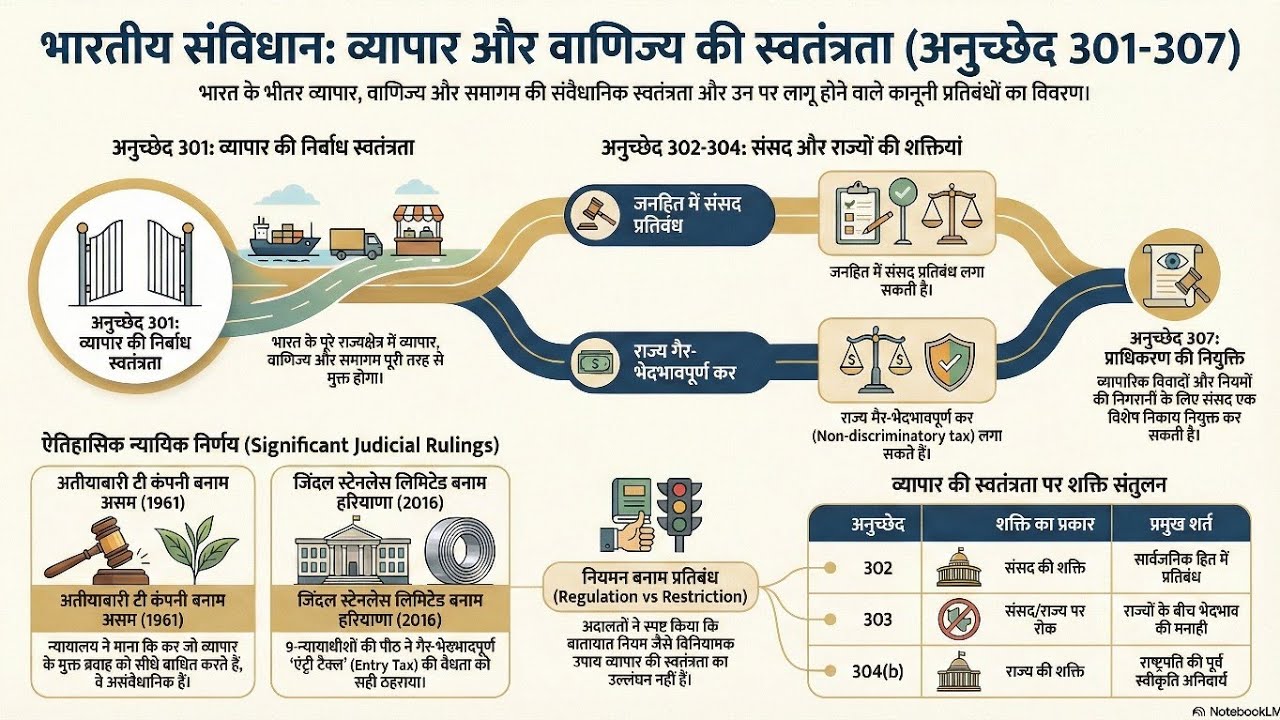 Trade & Commerce in India: Part 13 of Indian Constitution 🇮🇳💼 #IndianPolity #CommerceProvisions 