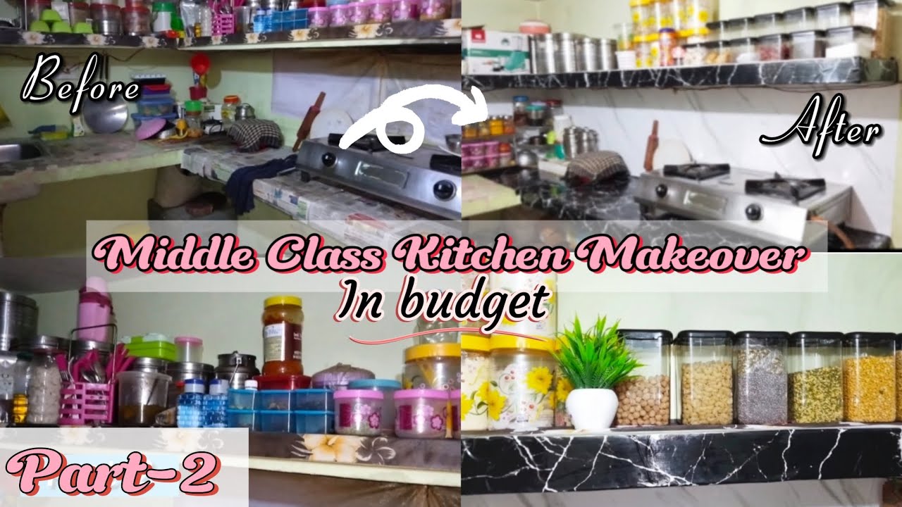 Small Middle Class Non Modular Kitchen Makeover in budget part-2 |Kitchen Makeover |DIY