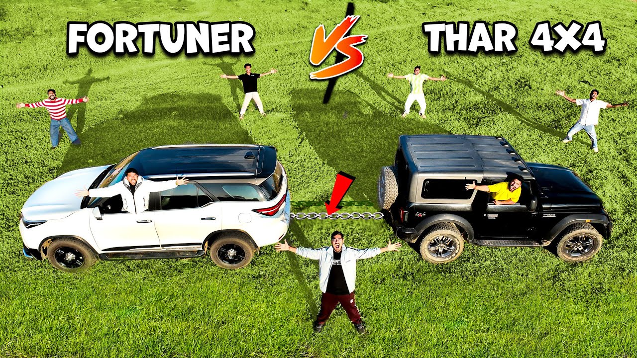 Fortuner VS Thar 4X4 Power Test | काला घोड़ा VS सफेद घोड़ा 
