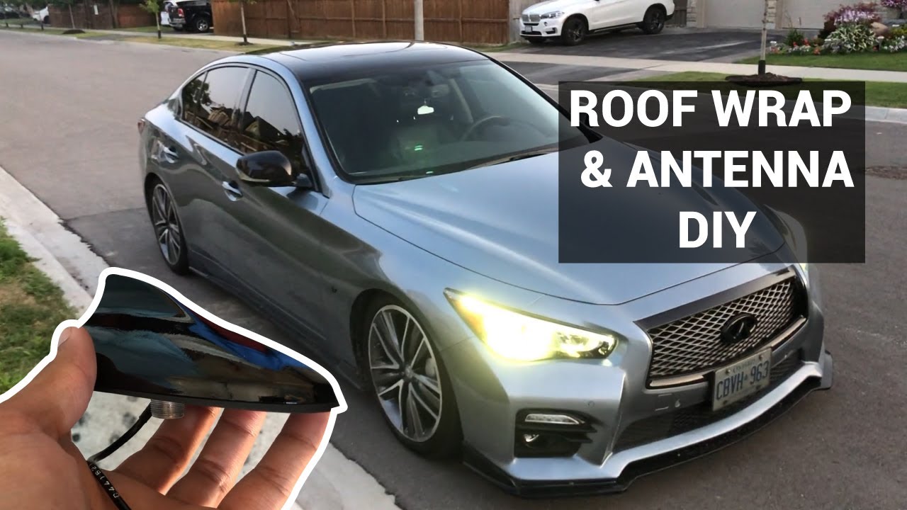 Wrapping an Infiniti Q50 Roof By Myself!