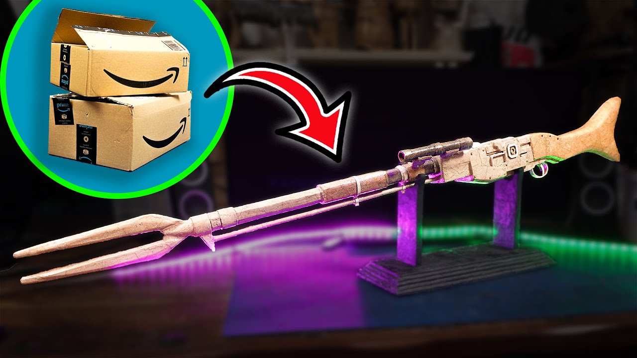 How to make the Mandalorian Rifle from CARDBOARD!