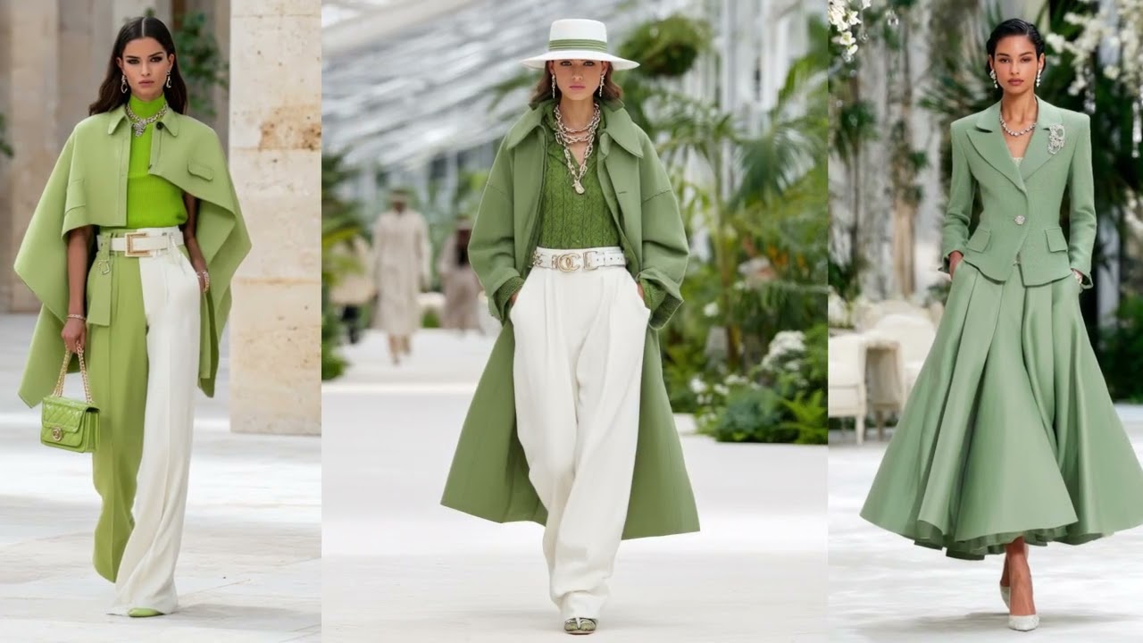 CHANEL Весна/Лето 2026 | Шалфейно-зеленый и слоновая кость – неподвластная времени парижская поди...