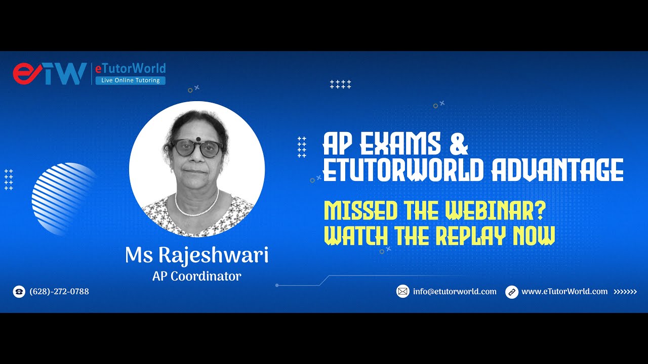 AP Exams and eTutorWorld Advantage | Webinar