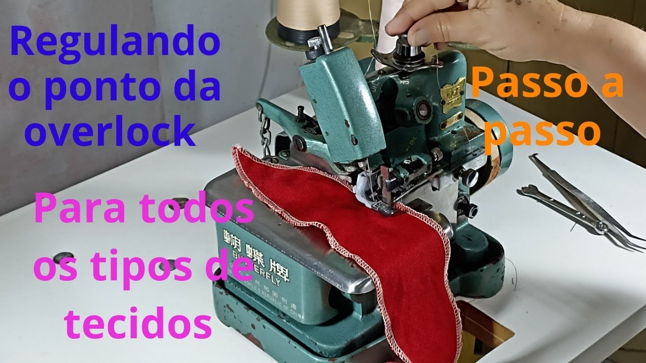 COMO REGULAR O PONTO DA  OVERLOCK/overloque PARA TODOS OS TIPOS DE TECIDOS  .